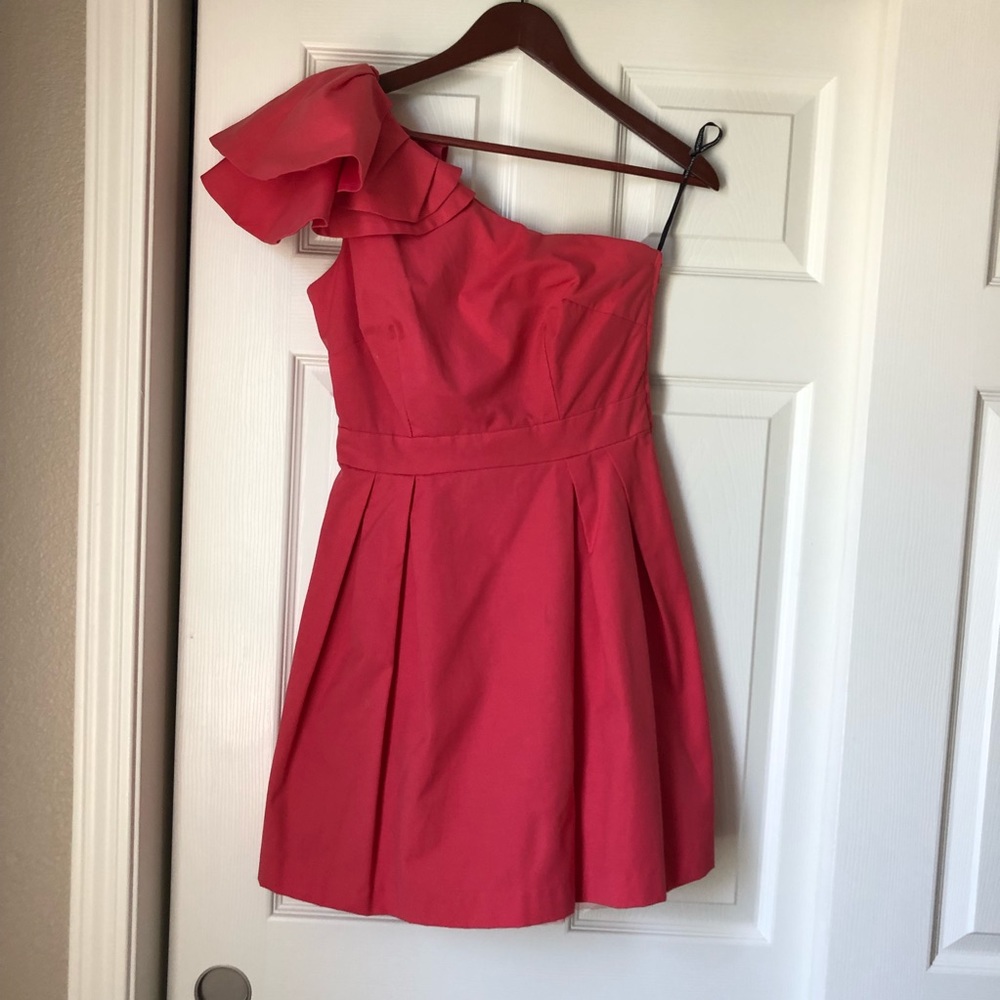 WORN ONCE! Warehouse One-Shoulder Pink Dress 🌹